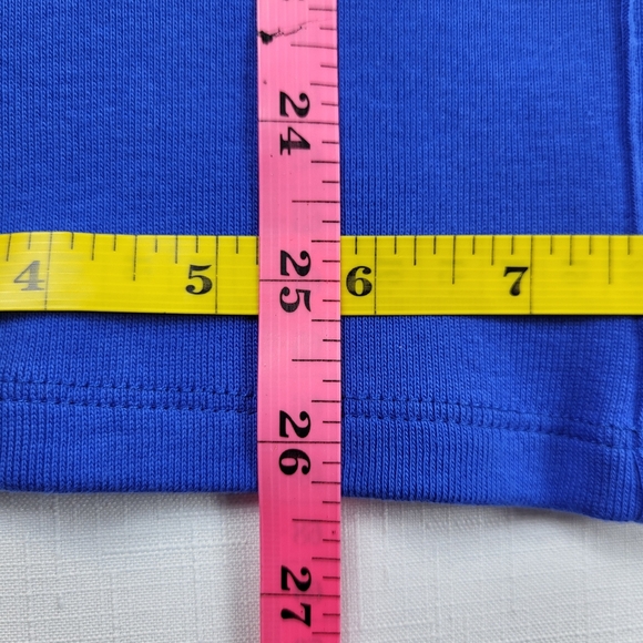 Rafaella Bright Blue OPEN CARDIGAN Womens Size M Studded Cotton 3/4 Sleeve NWT - Picture 8 of 15